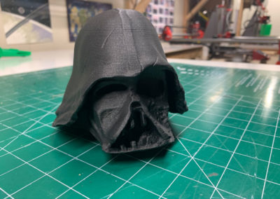 Darth Vader's Melted Helmet 3D Printed Front View