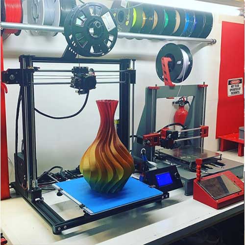 Giant 3D Printed Vase Rainbow PLA