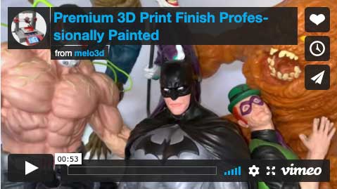 Professionally Painted 3D Prints: Batman Sanity 30″ tall – Video